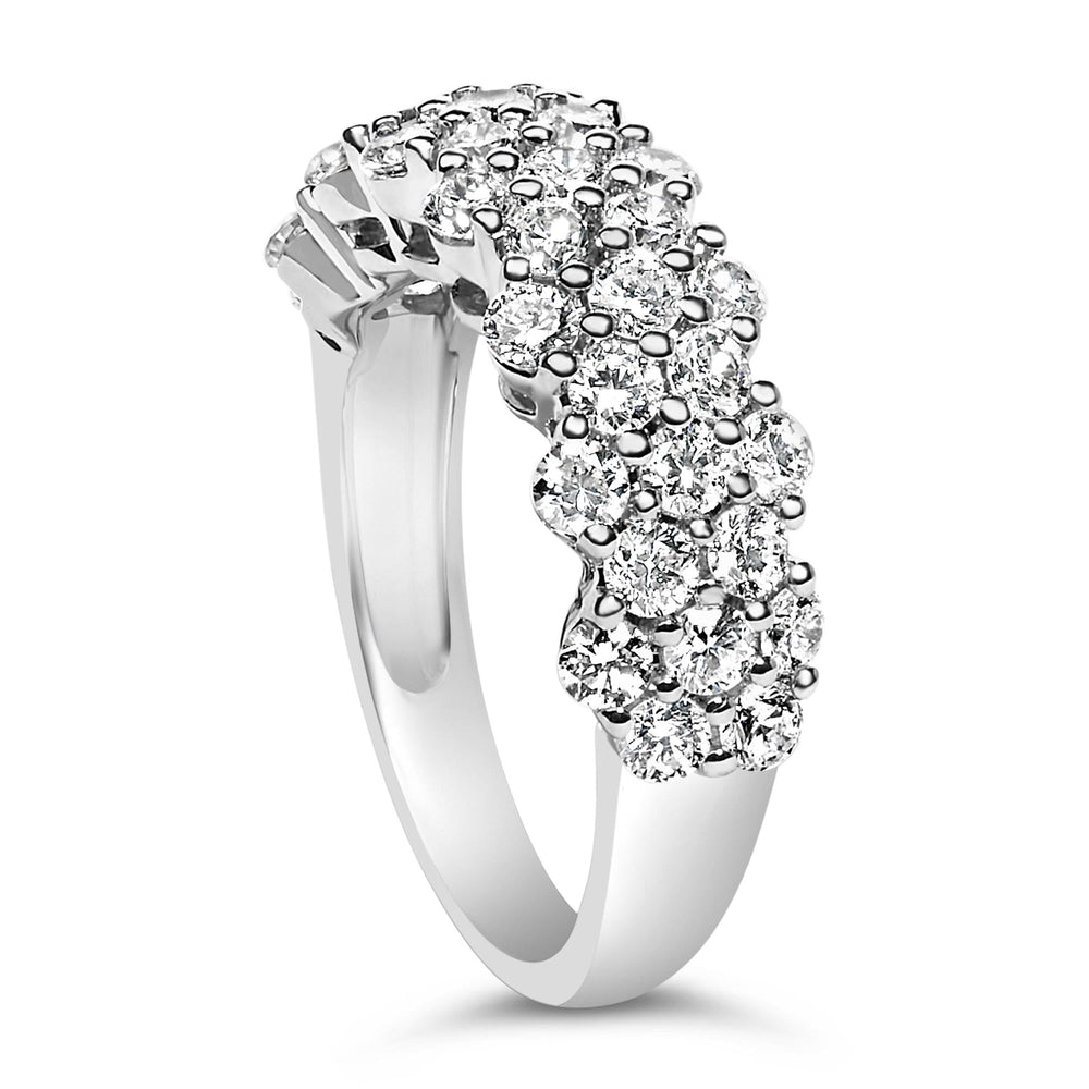 .925 Sterling Silver 2.0 cttw Lab Grown Diamond Scattered Band Ring (F-G Color, VS1-VS2 Clarity)