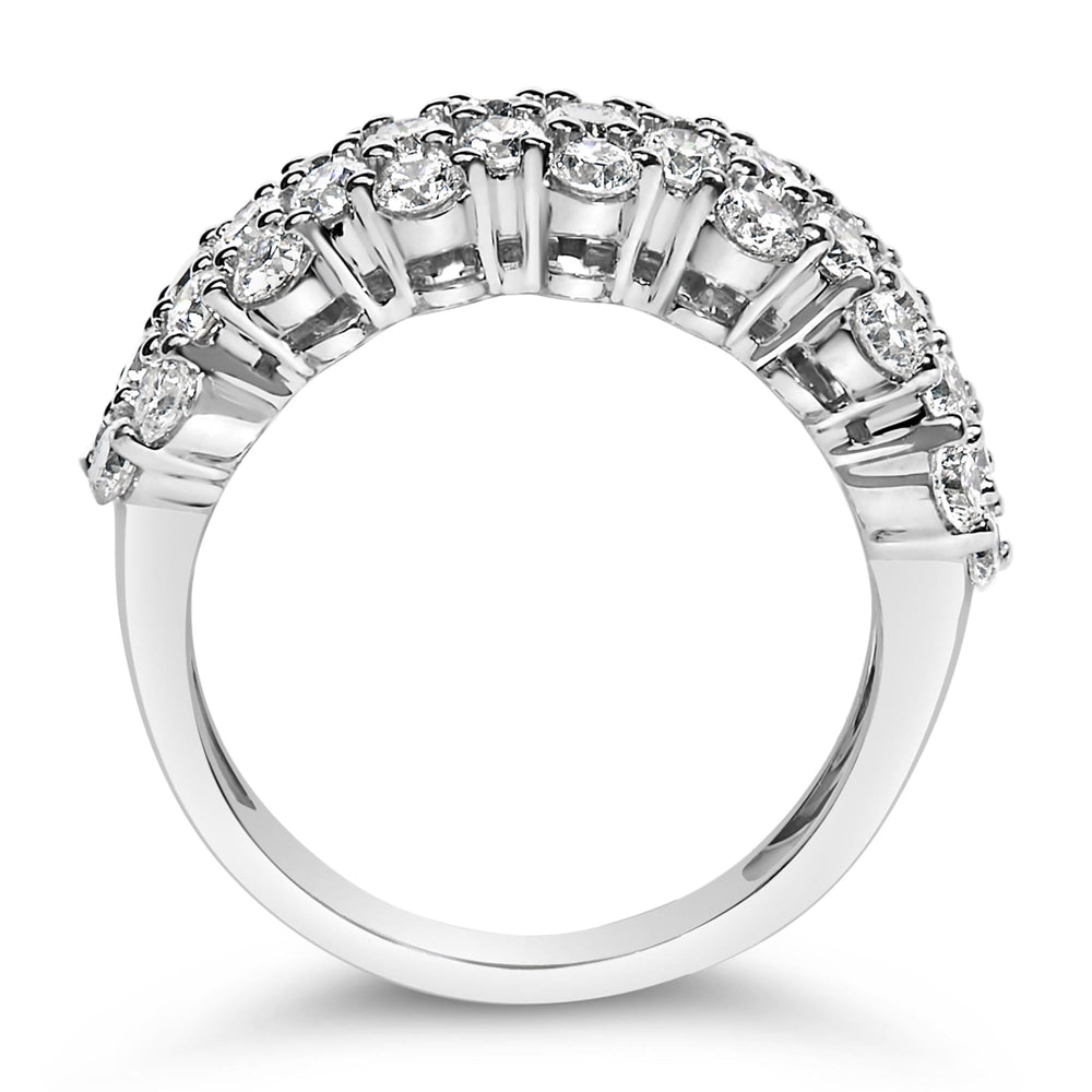 .925 Sterling Silver 2.0 cttw Lab Grown Diamond Scattered Band Ring (F-G Color, VS1-VS2 Clarity)