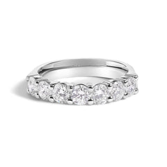 14K Gold 1 1/2 Cttw Diamond 7 Stone Band Ring