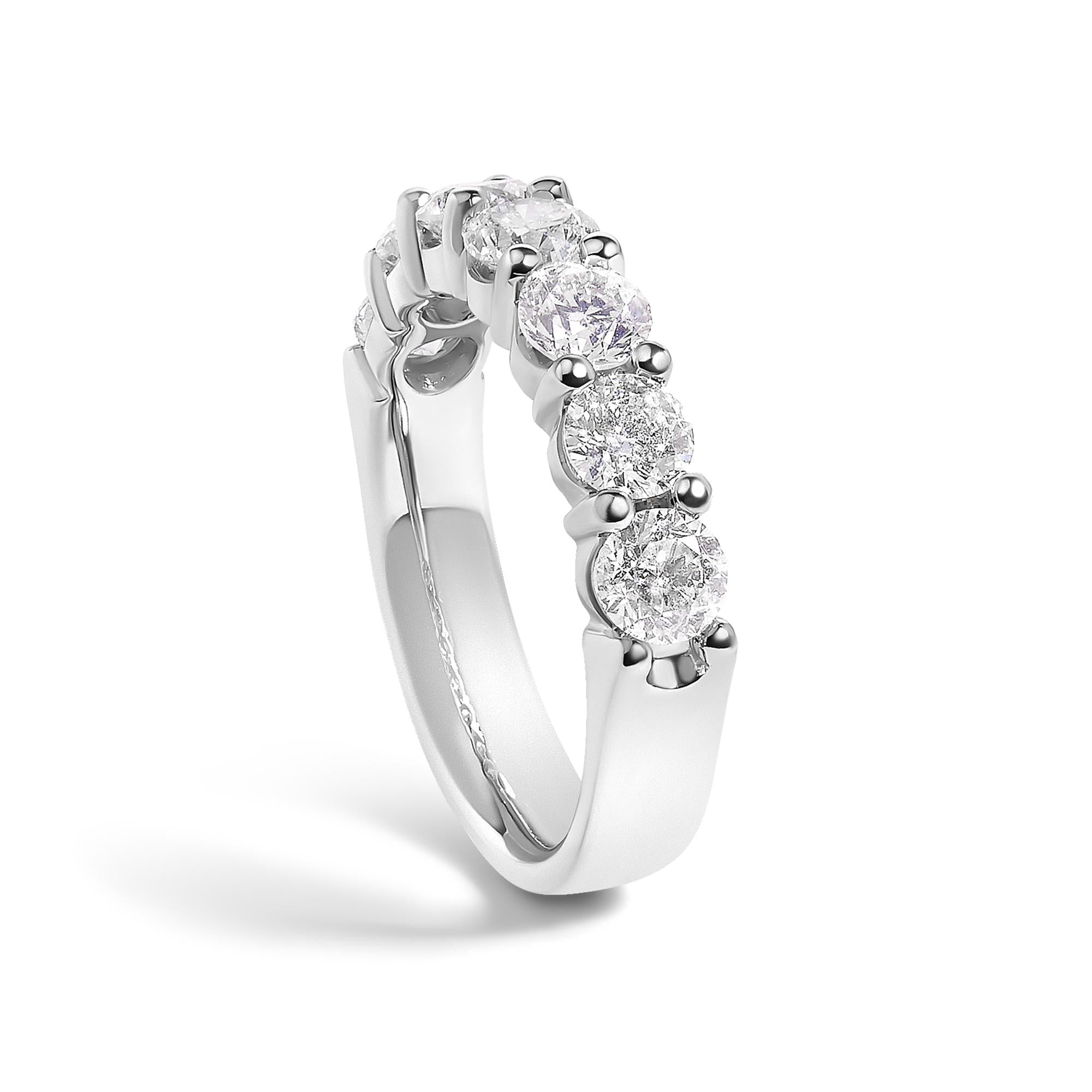 14K Gold 2.0 Cttw Diamond 7 Stone Band Ring