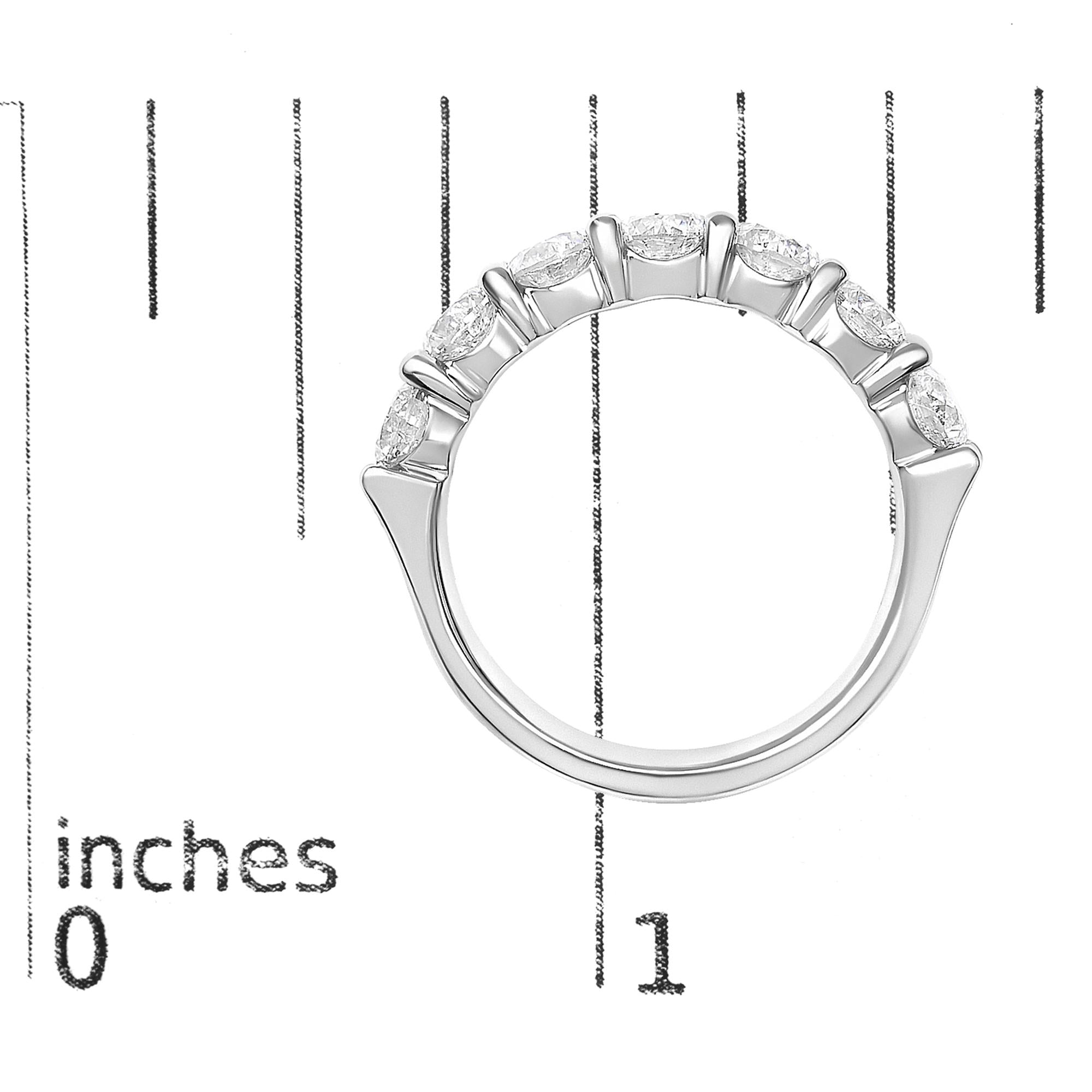 14K Gold 2.0 Cttw Diamond 7 Stone Band Ring