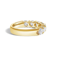 14K Gold 2.0 Cttw Diamond 7 Stone Band Ring