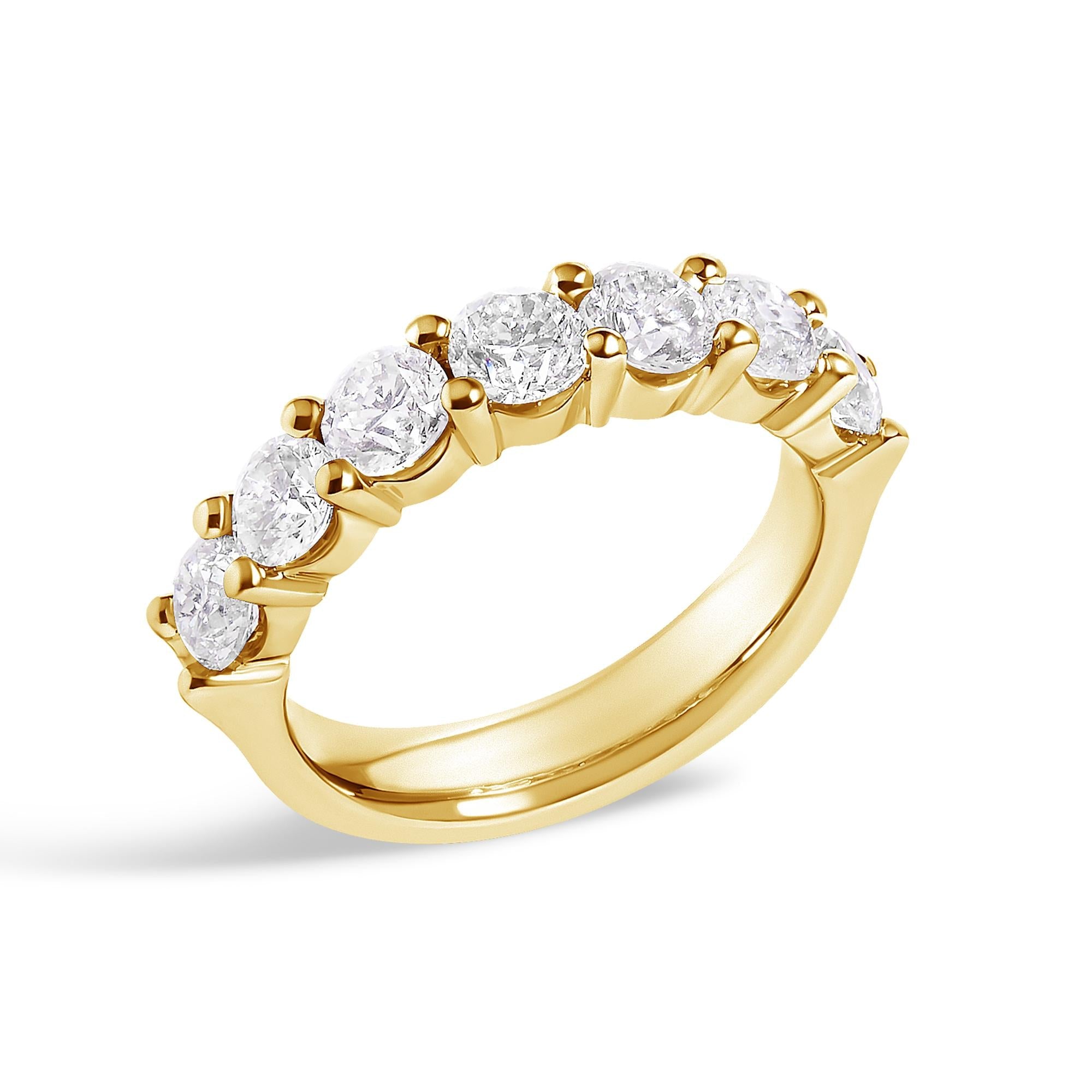 14K Gold 2.0 Cttw Diamond 7 Stone Band Ring