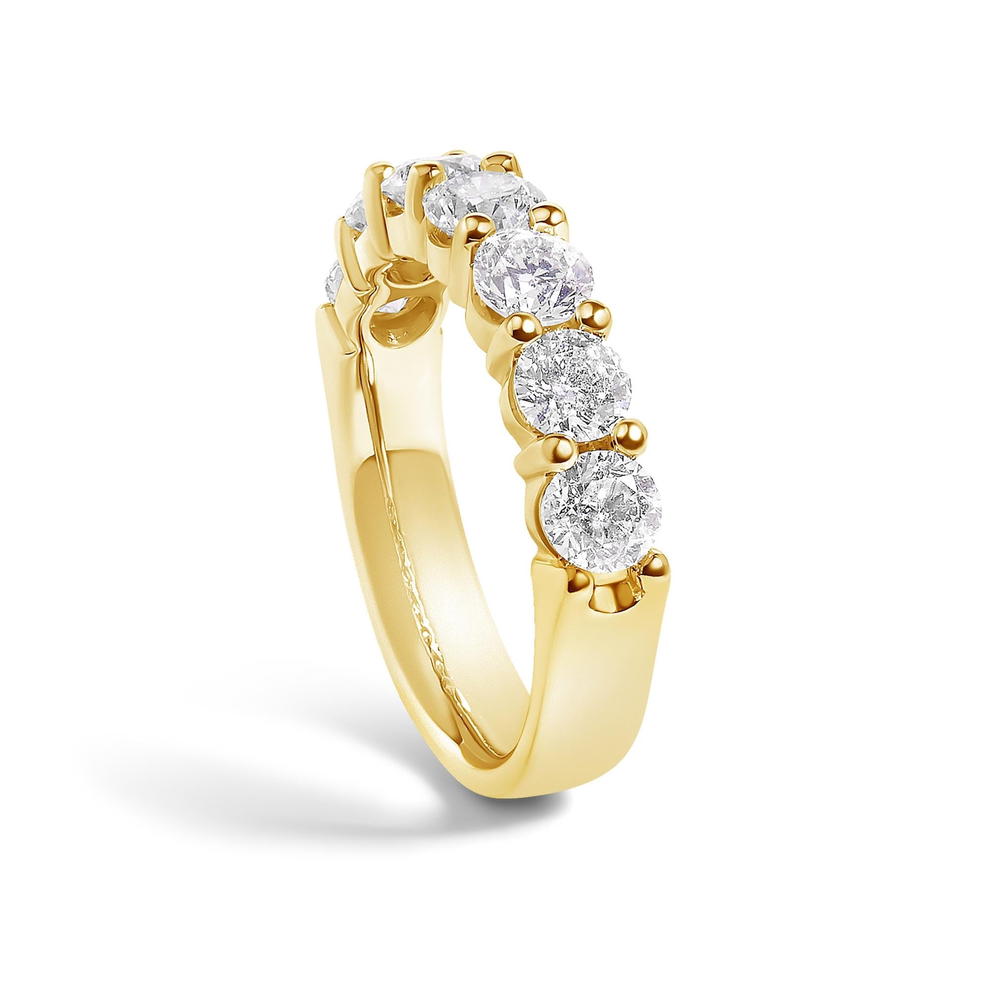 14K Gold 2.0 Cttw Diamond 7 Stone Band Ring