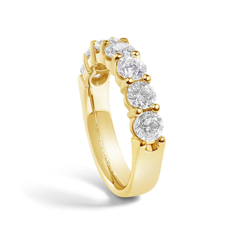 14K Gold 2.0 Cttw Diamond 7 Stone Band Ring