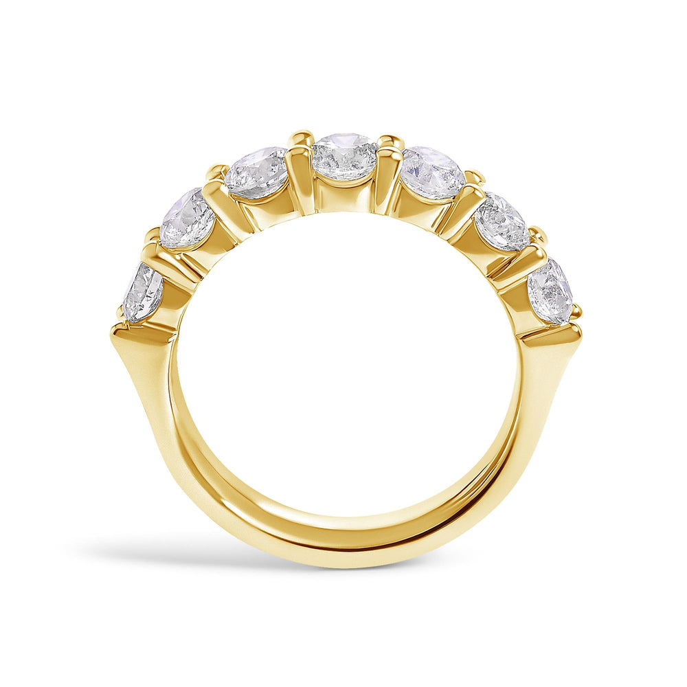14K Gold 2.0 Cttw Diamond 7 Stone Band Ring