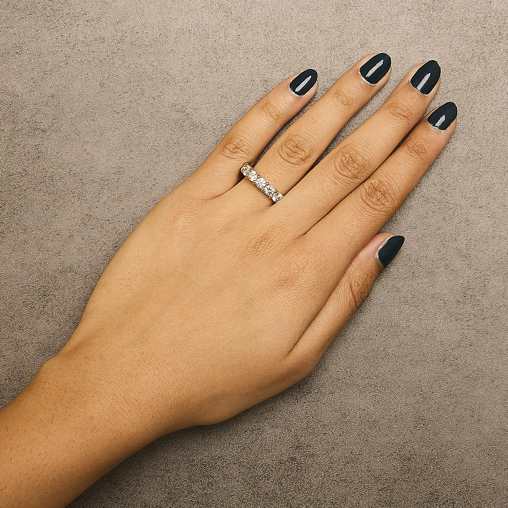 14K Gold 2.0 Cttw Diamond 7 Stone Band Ring