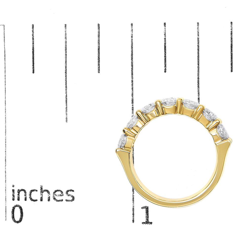 14K Gold 2.0 Cttw Diamond 7 Stone Band Ring