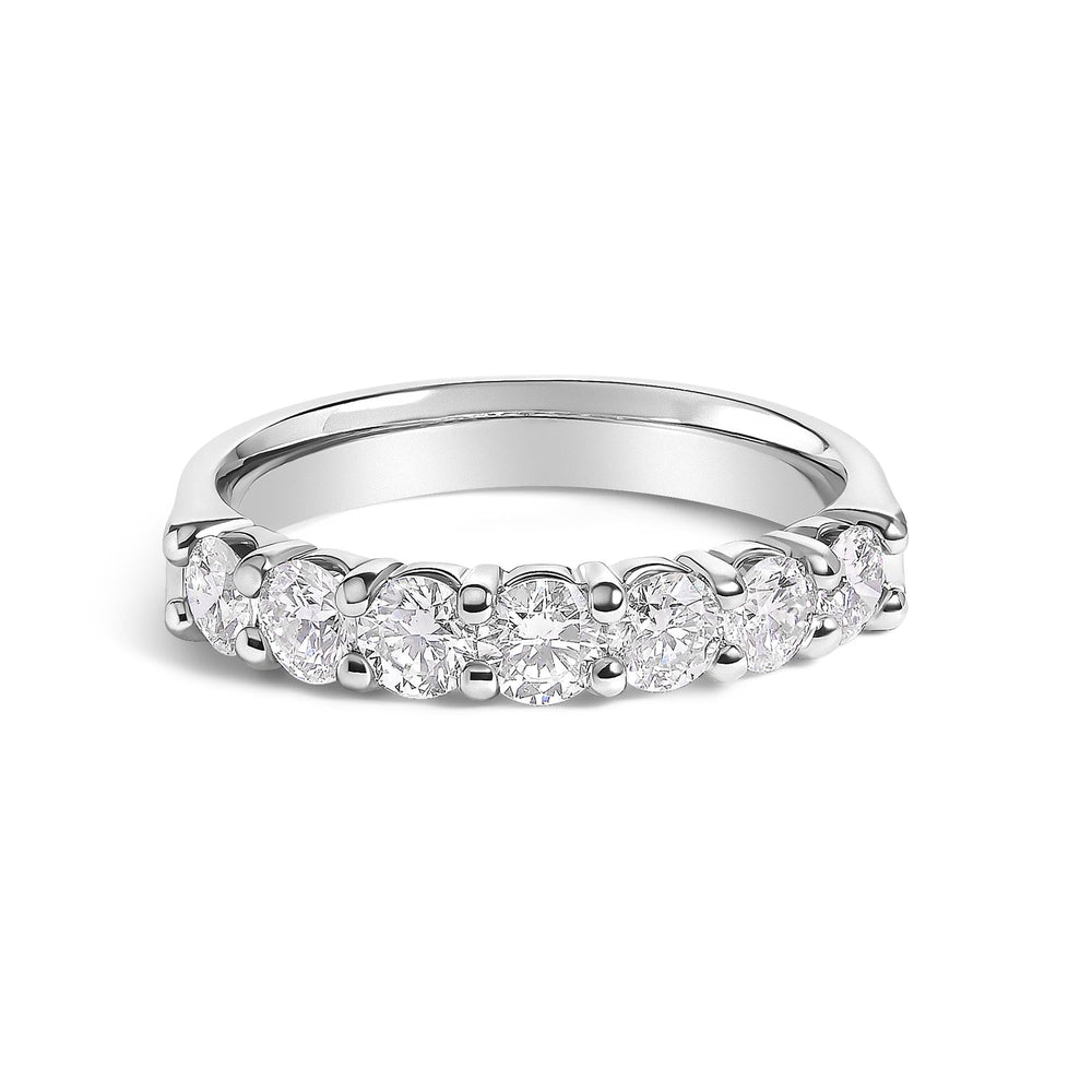 14K Gold 1.0 Cttw Diamond 7 Stone Band Ring