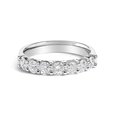 14K Gold 1.0 Cttw Diamond 7 Stone Band Ring