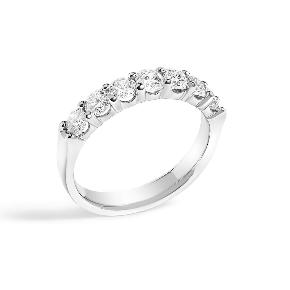 14K Gold 1.0 Cttw Diamond 7 Stone Band Ring