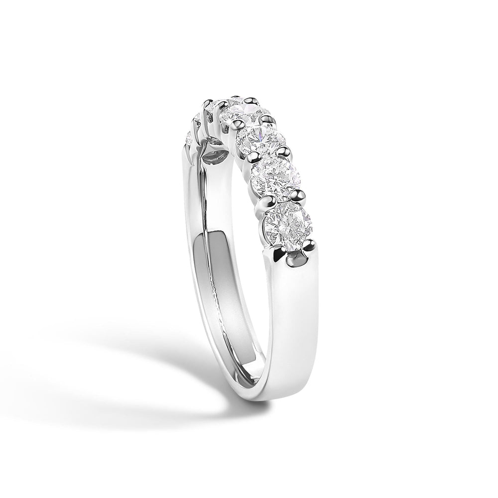 14K Gold 1.0 Cttw Diamond 7 Stone Band Ring