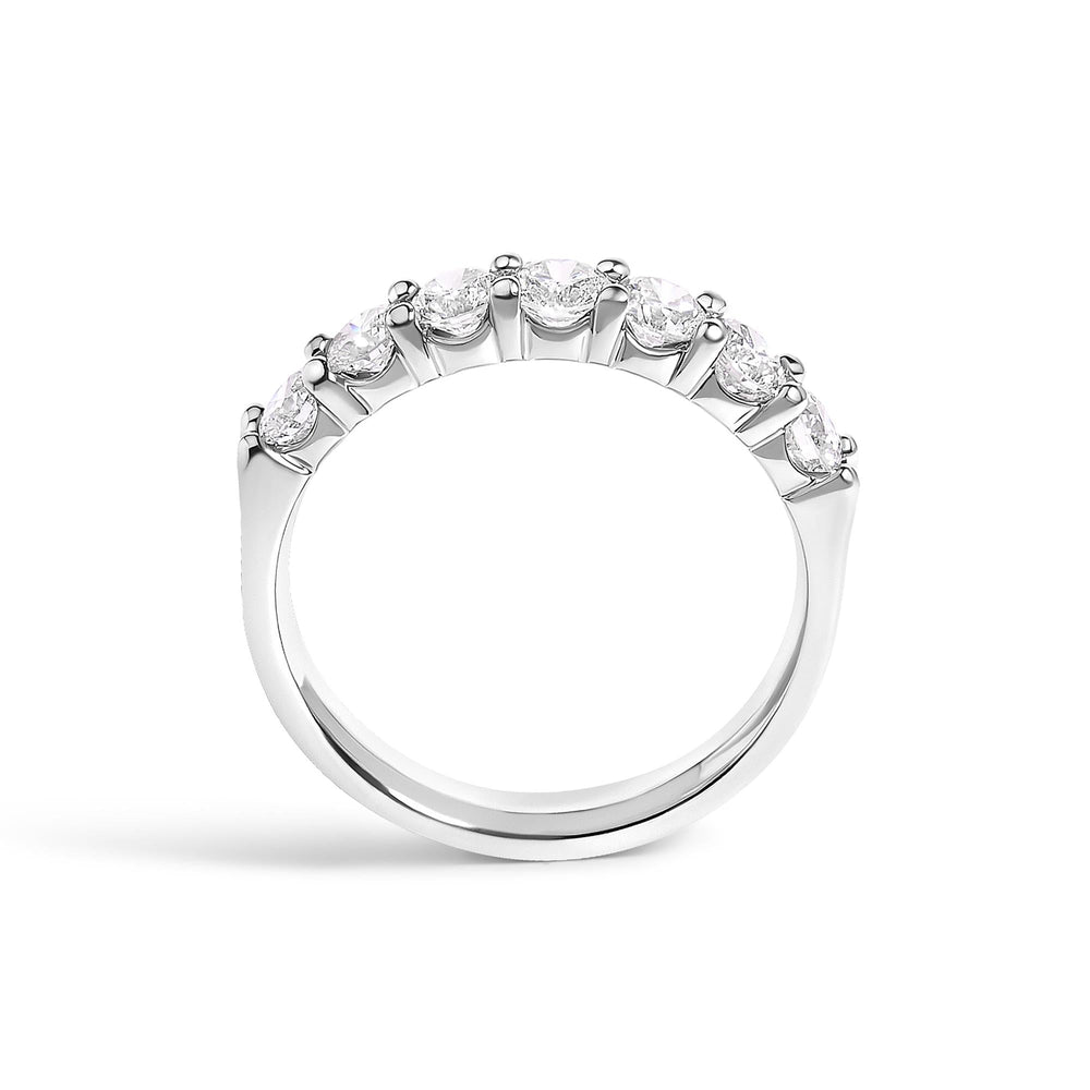 14K Gold 1.0 Cttw Diamond 7 Stone Band Ring