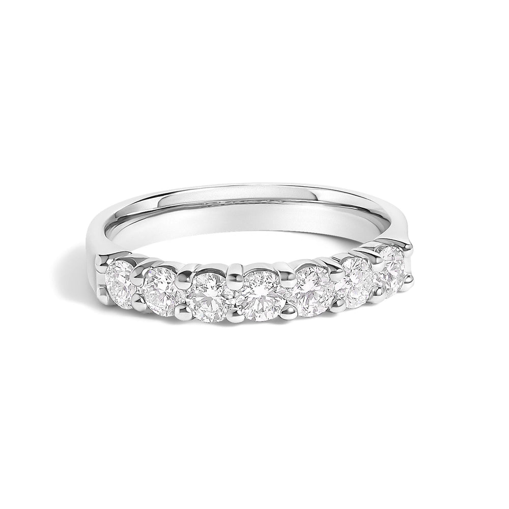 14K Gold 3/4 Cttw Diamond 7 Stone Band Ring