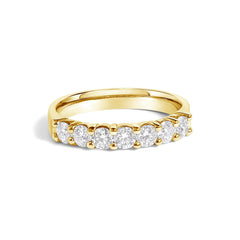 14K Gold 3/4 Cttw Diamond 7 Stone Band Ring