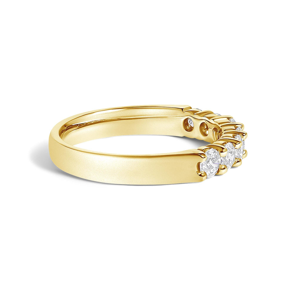 14K Gold 3/4 Cttw Diamond 7 Stone Band Ring