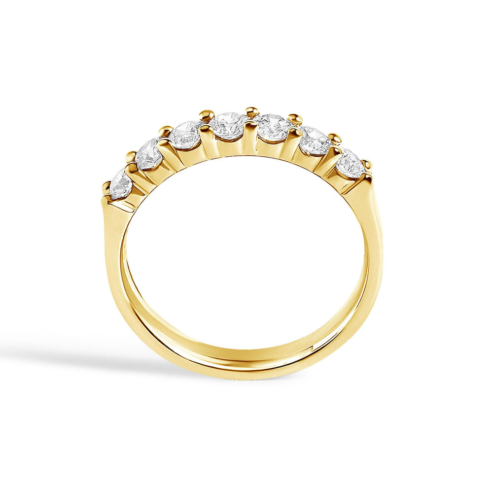 14K Gold 3/4 Cttw Diamond 7 Stone Band Ring