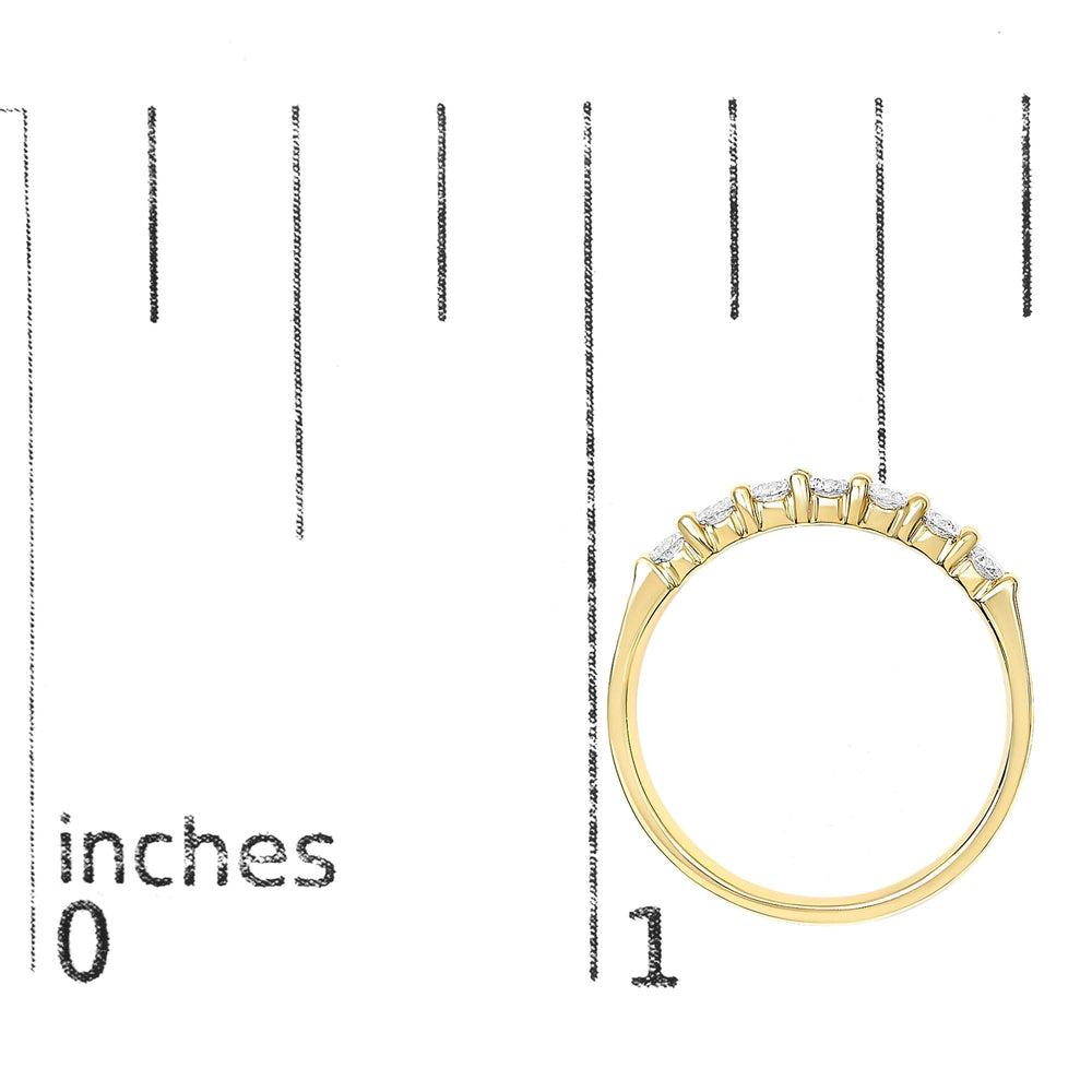 14K Gold 1/2 Cttw Diamond 7 Stone Band Ring