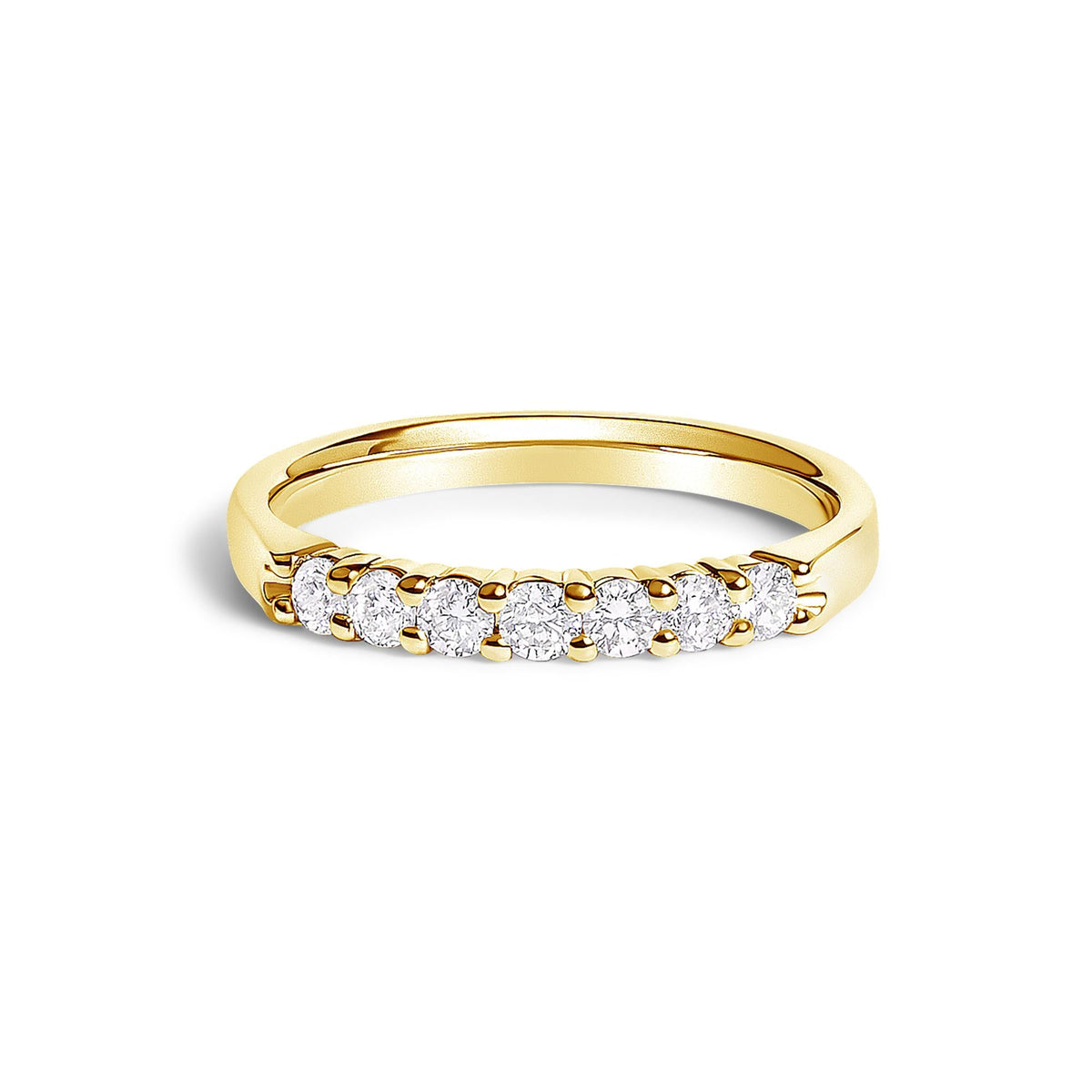 14K Gold 1/3 Cttw Diamond 7 Stone Band Ring