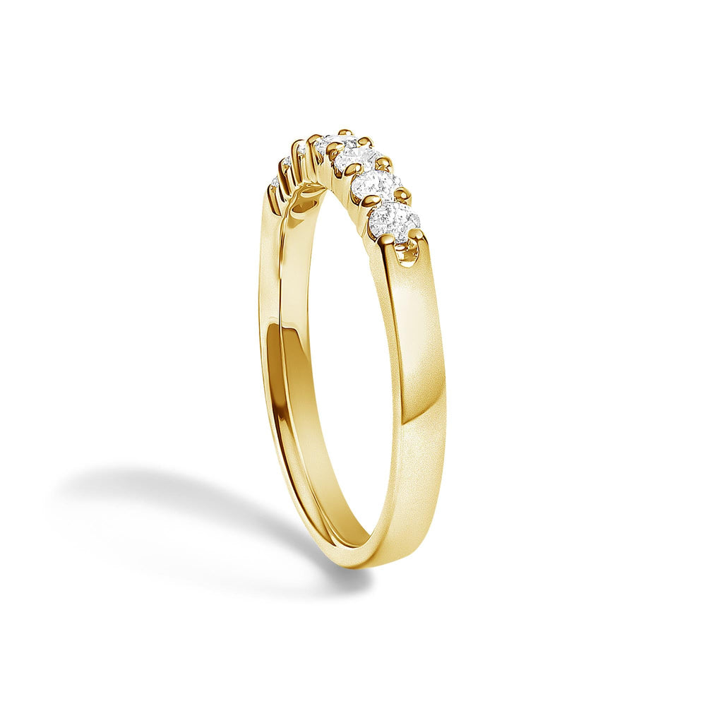 14K Gold 1/3 Cttw Diamond 7 Stone Band Ring