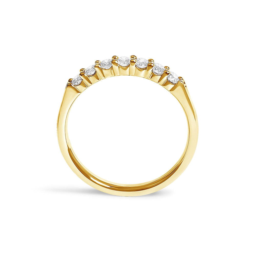 14K Gold 1/3 Cttw Diamond 7 Stone Band Ring