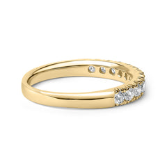 14K Gold 1/2 Cttw Round Diamond 11 Stone Classic Band