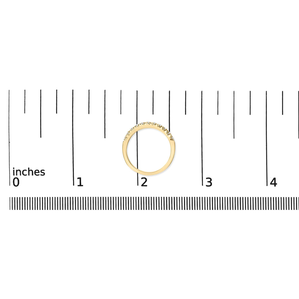 14K Gold 1/2 Cttw Round Diamond 11 Stone Classic Band