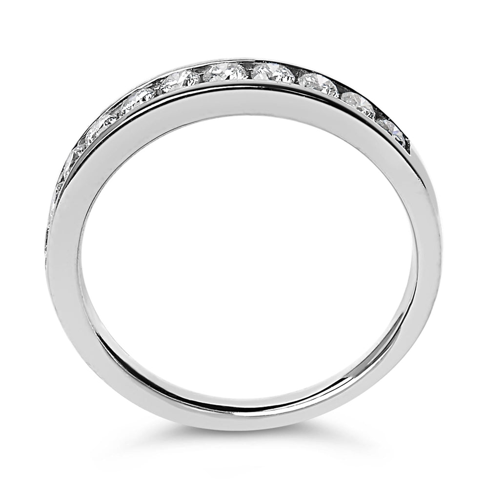 14K Gold 1/2 Cttw Round Diamond 11 Stone Channel Set Band