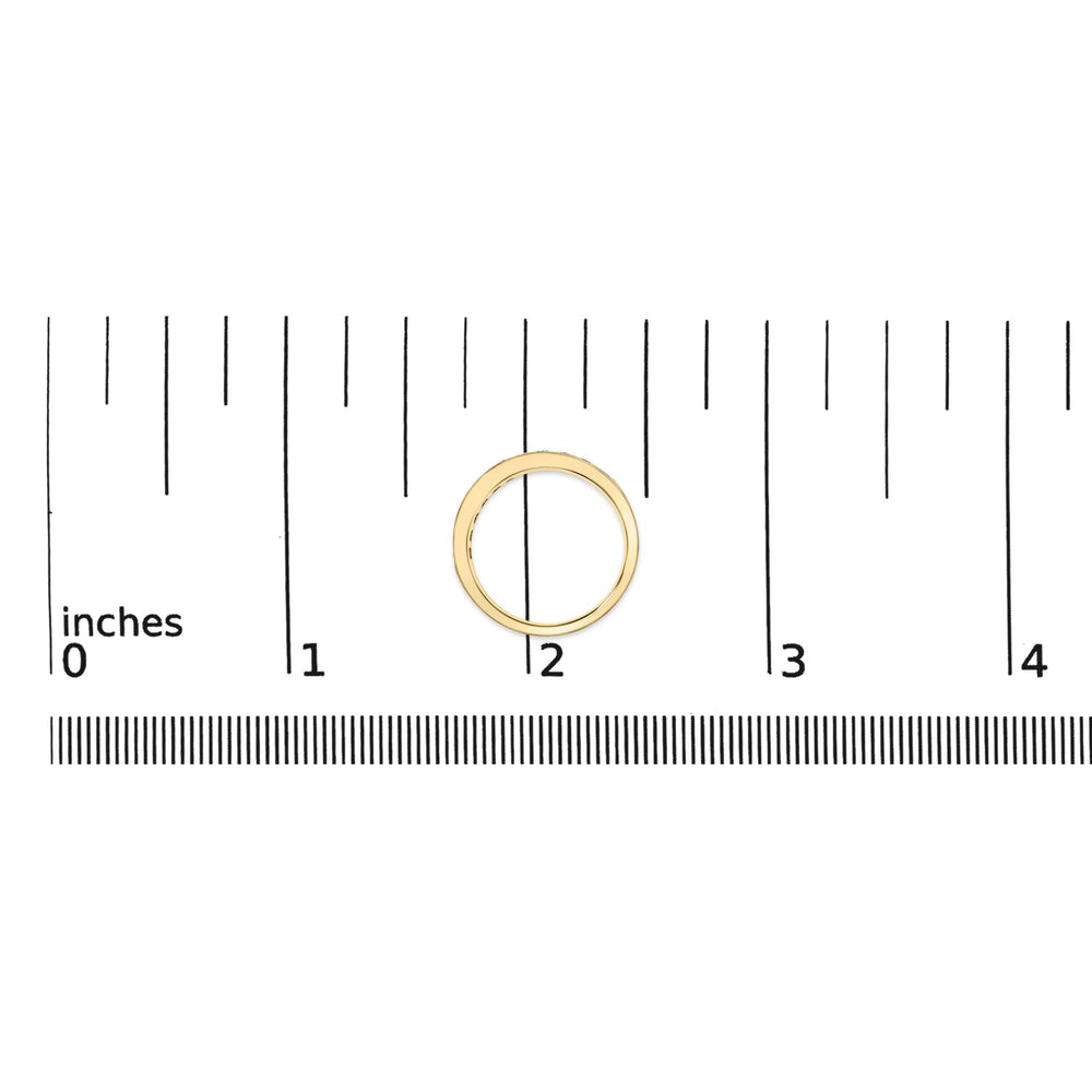 14K Gold 1/2 Cttw Round Diamond 11 Stone Channel Set Band