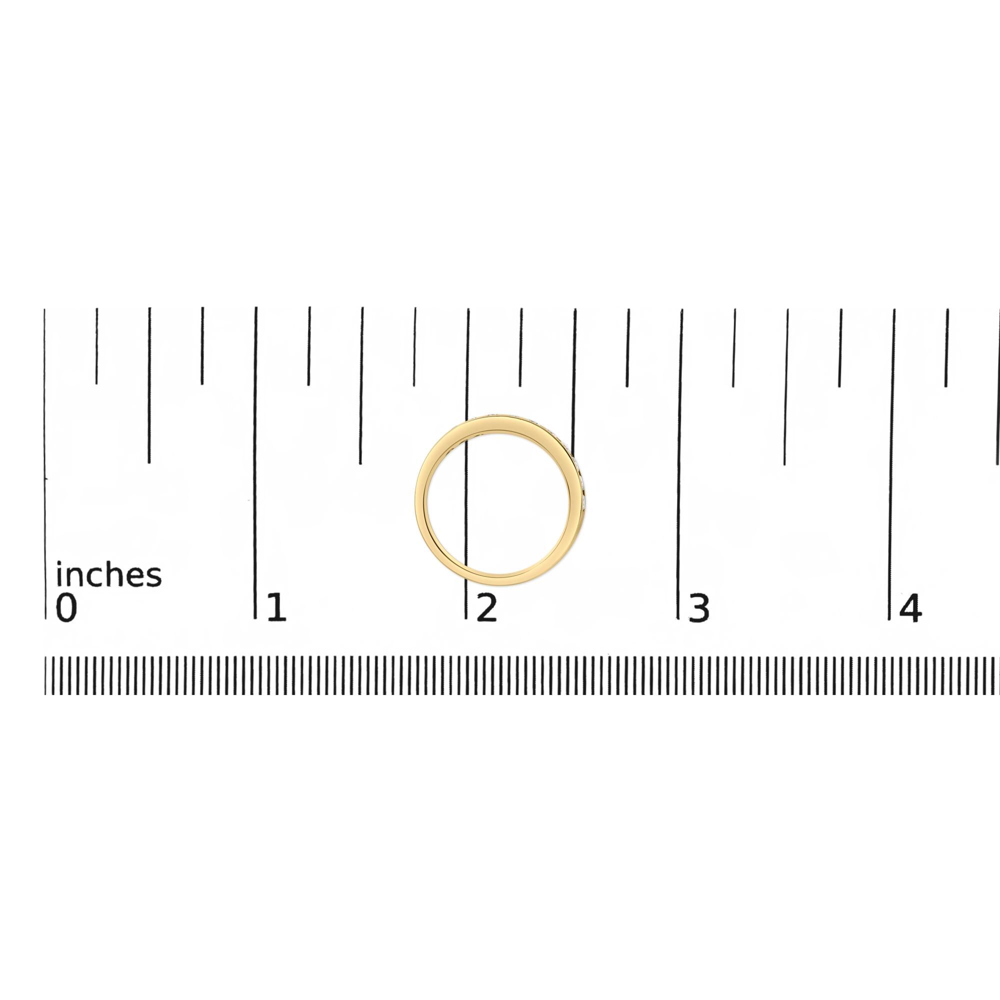14K Gold 1/2 Cttw Round Diamond Milgrain Wedding Band