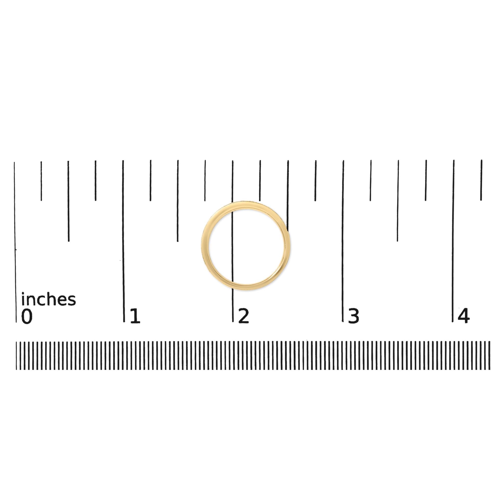 14K Gold 1/4 Cttw Round Diamond Milgrain Wedding Band