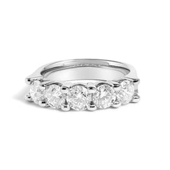 14K Gold 2.0 Cttw Round Diamond Five-Stone Band Ring