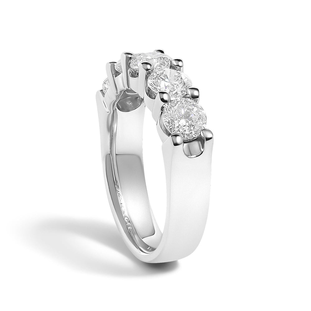 14K Gold 2.0 Cttw Round Diamond Five-Stone Band Ring
