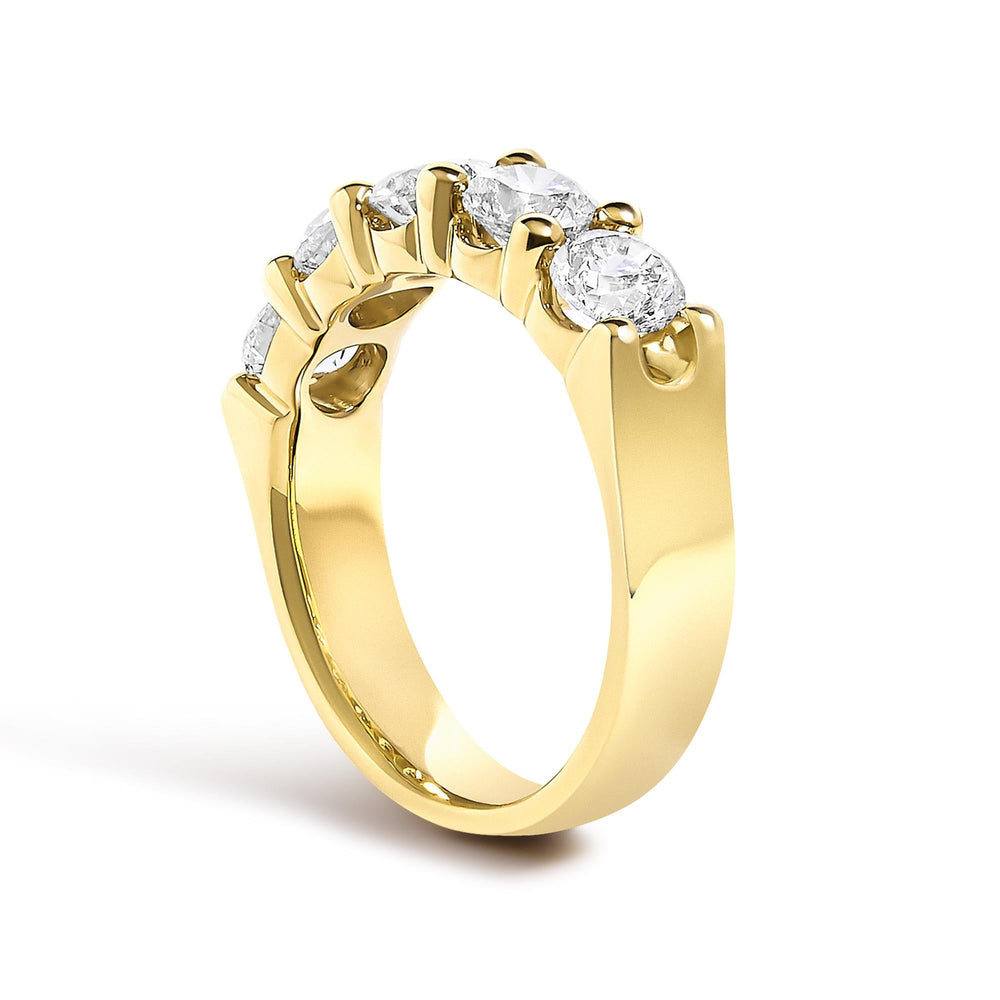 14K Gold 2.0 Cttw Round Diamond Five-Stone Band Ring