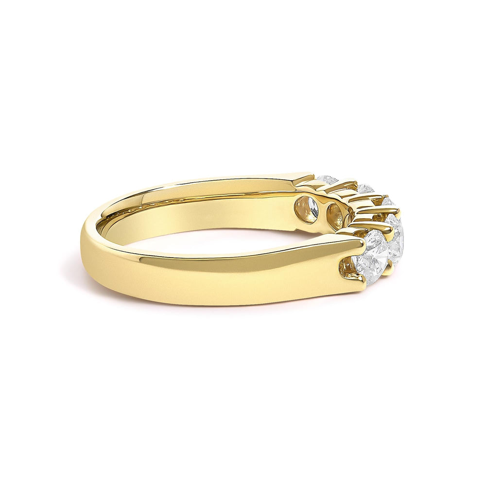 14K Gold 1.00 Cttw Diamond 5 Stone Band Ring