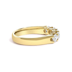 14K Gold 1.00 Cttw Diamond 5 Stone Band Ring