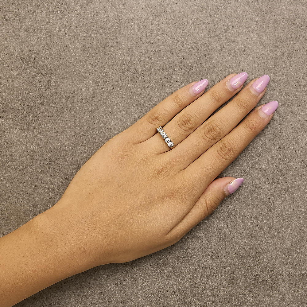 14K Gold 1.00 Cttw Diamond 5 Stone Band Ring