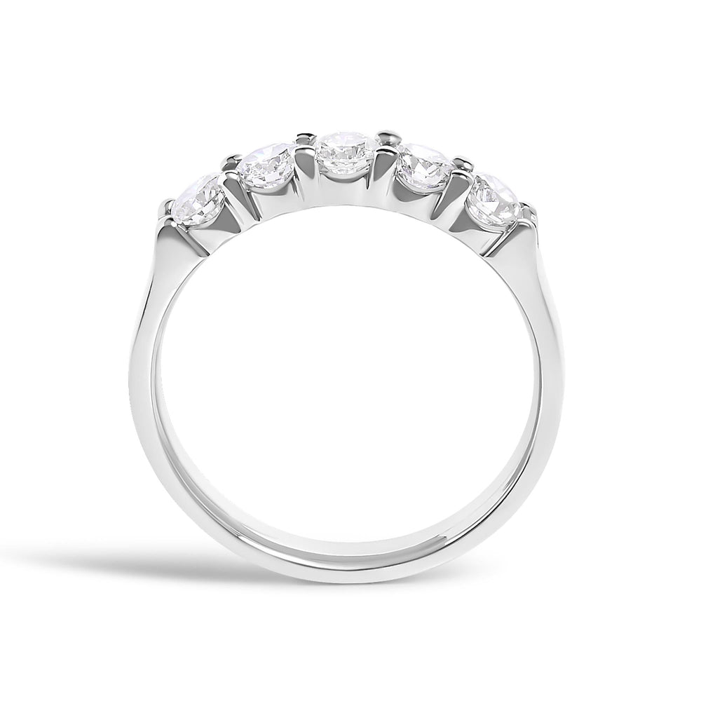 14K Gold 3/4 Cttw Diamond 5 Stone Band Ring
