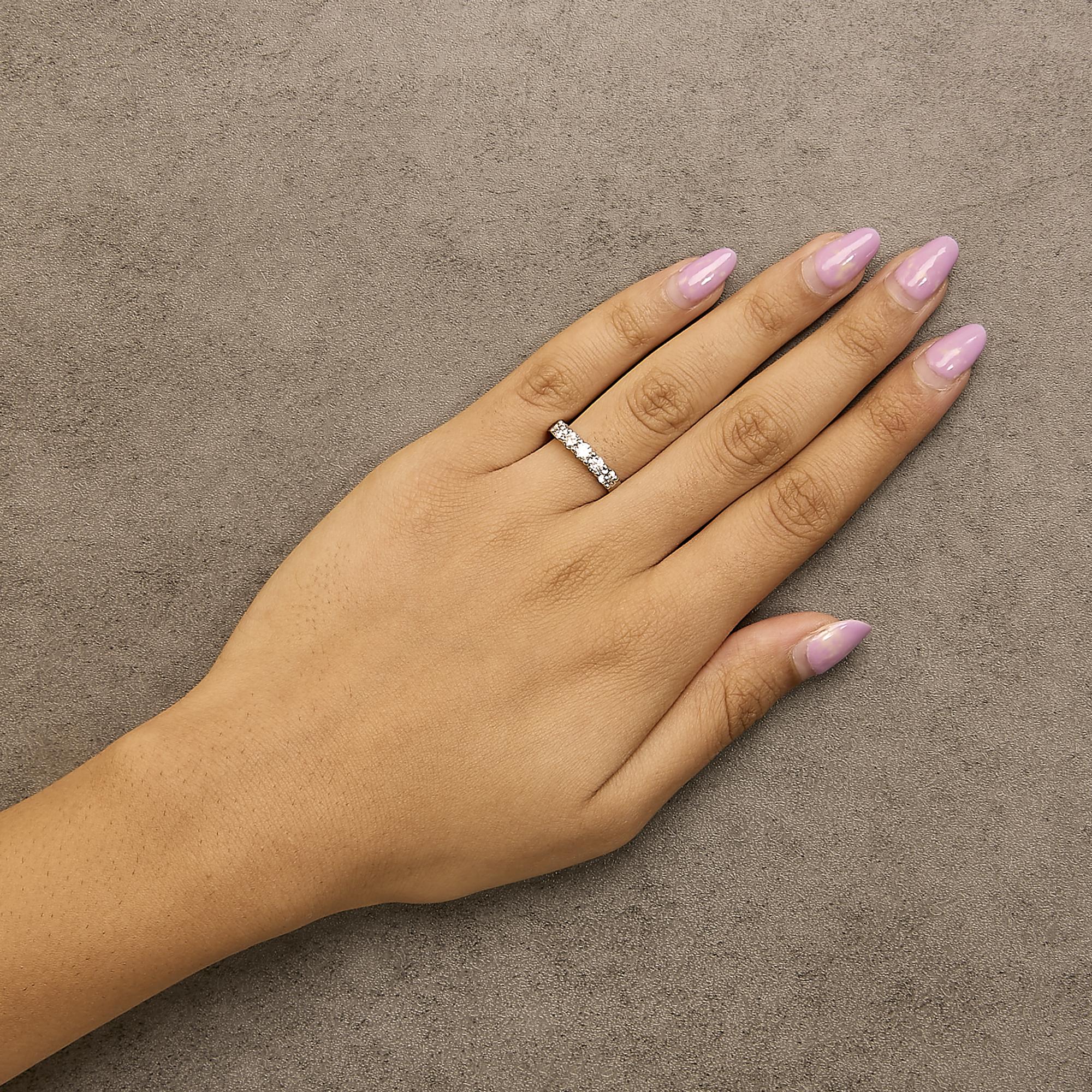 14K Gold 3/4 Cttw Diamond 5 Stone Band Ring