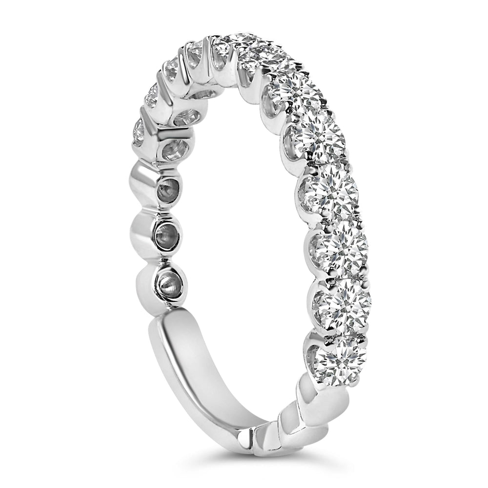 14K Gold 1.00 Cttw Round Diamond Prong Set Wedding Band