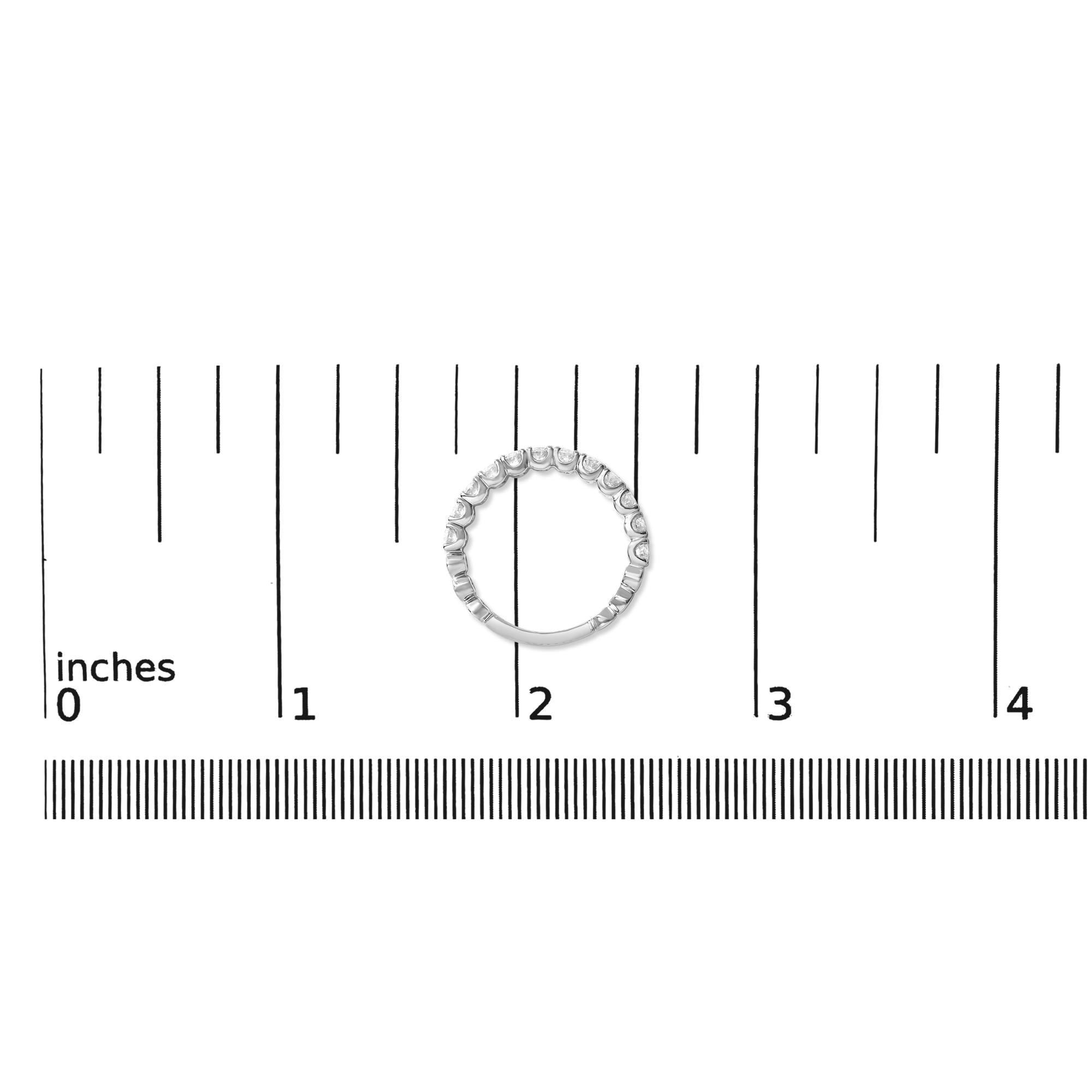 14K Gold 1.00 Cttw Round Diamond Prong Set Wedding Band