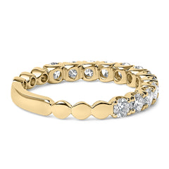 14K Gold 1.00 Cttw Round Diamond Prong Set Wedding Band