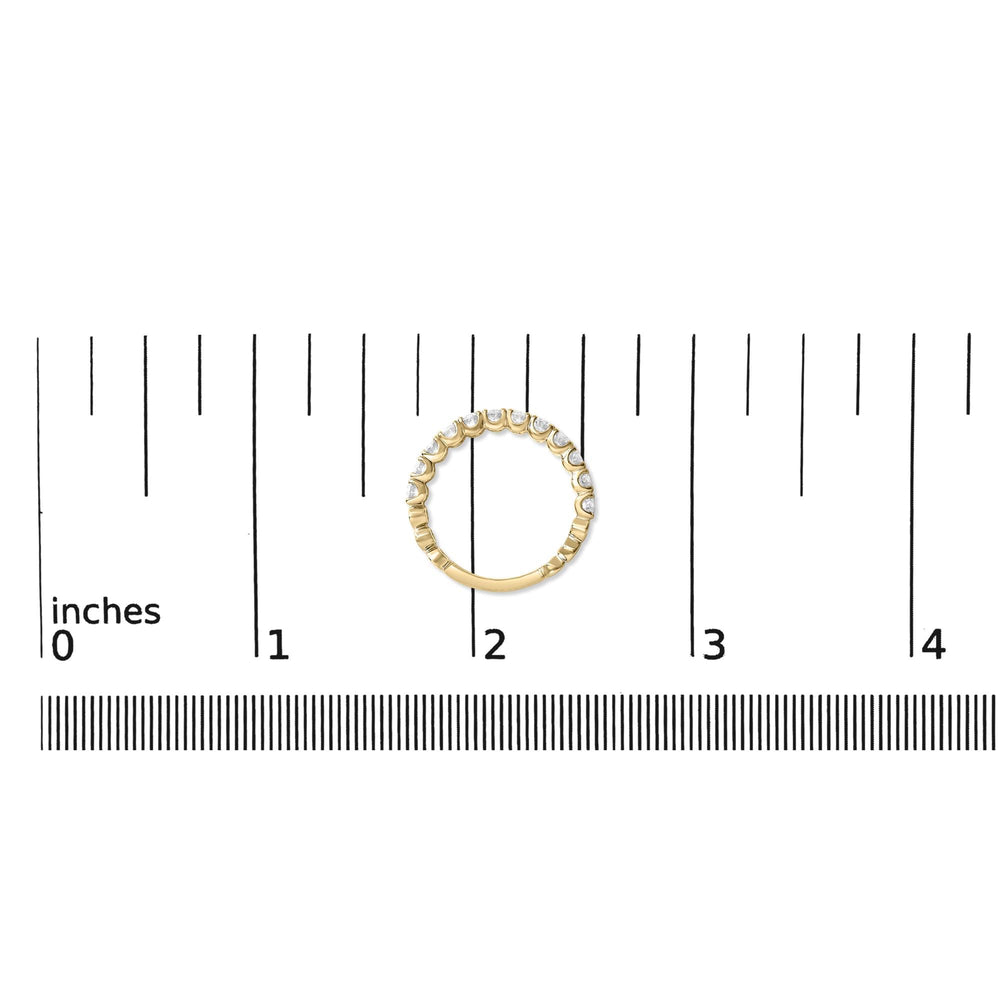 14K Gold 1.00 Cttw Round Diamond Prong Set Wedding Band