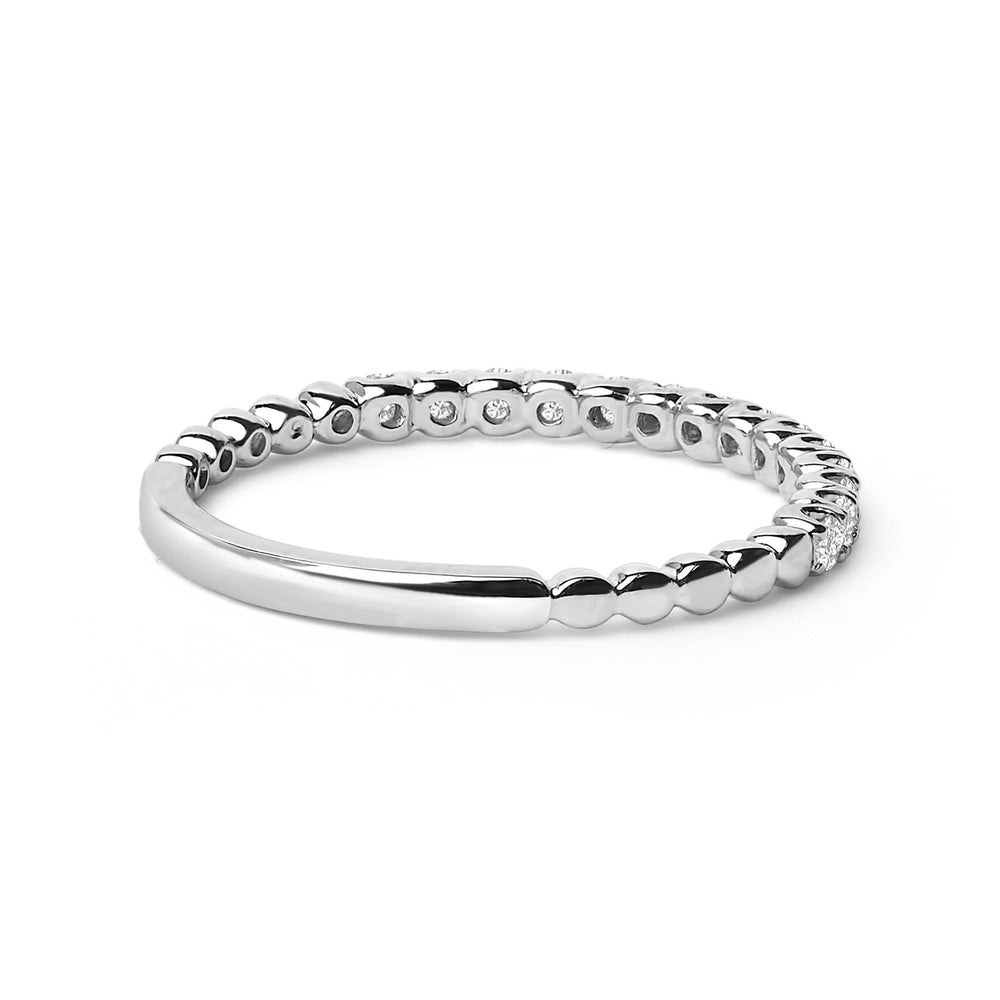 14K Gold 1/4 Cttw Round Diamond Prong Set Wedding Band
