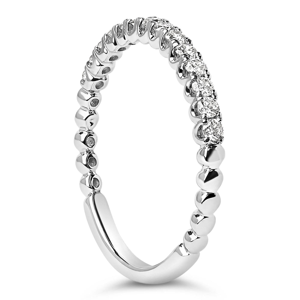 14K Gold 1/4 Cttw Round Diamond Prong Set Wedding Band