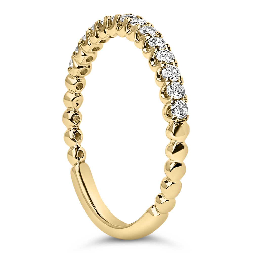 14K Gold 1/4 Cttw Round Diamond Prong Set Wedding Band