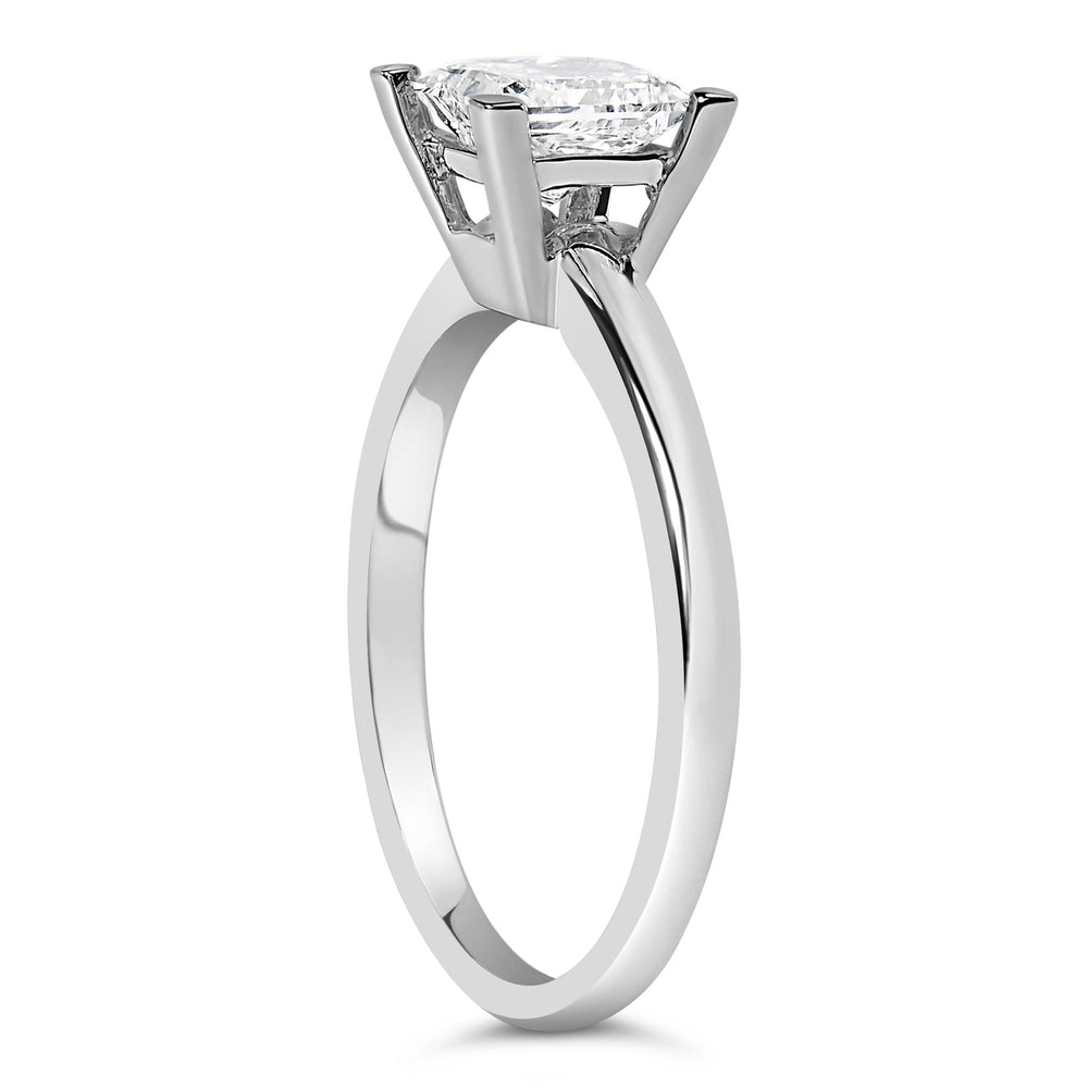 14K White Gold 1.0 Cttw Princess Lab-Grown Diamond Solitaire Engagement  Ring (F-G Color, VS1-VS2 Clarity)