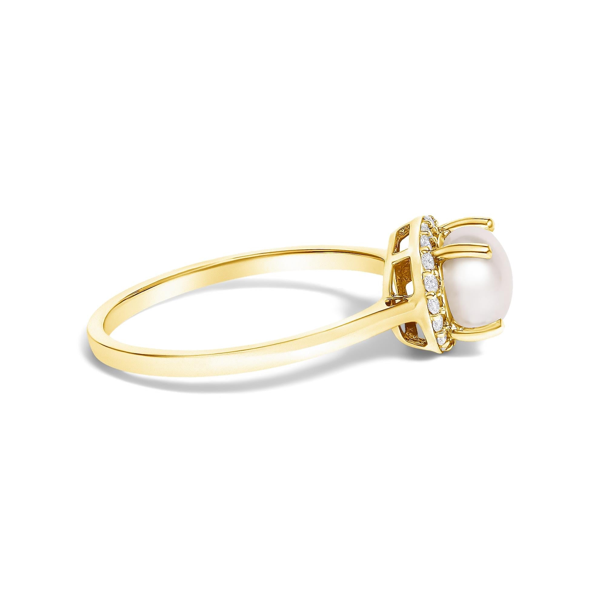 10K Gold Gemstone and 1/10 Cttw Diamond Halo Ring