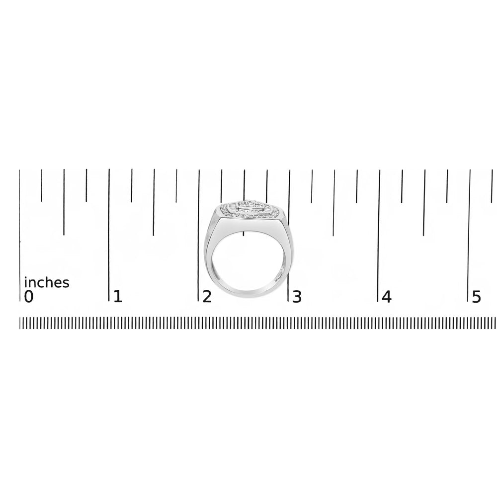 14K White Gold Men's Diamond Band Ring (1 cttw, H-I Color, SI1-I2 Clarity)