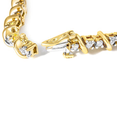 14K Yellow Gold 3.0 Cttw Diamond S Link Bracelet